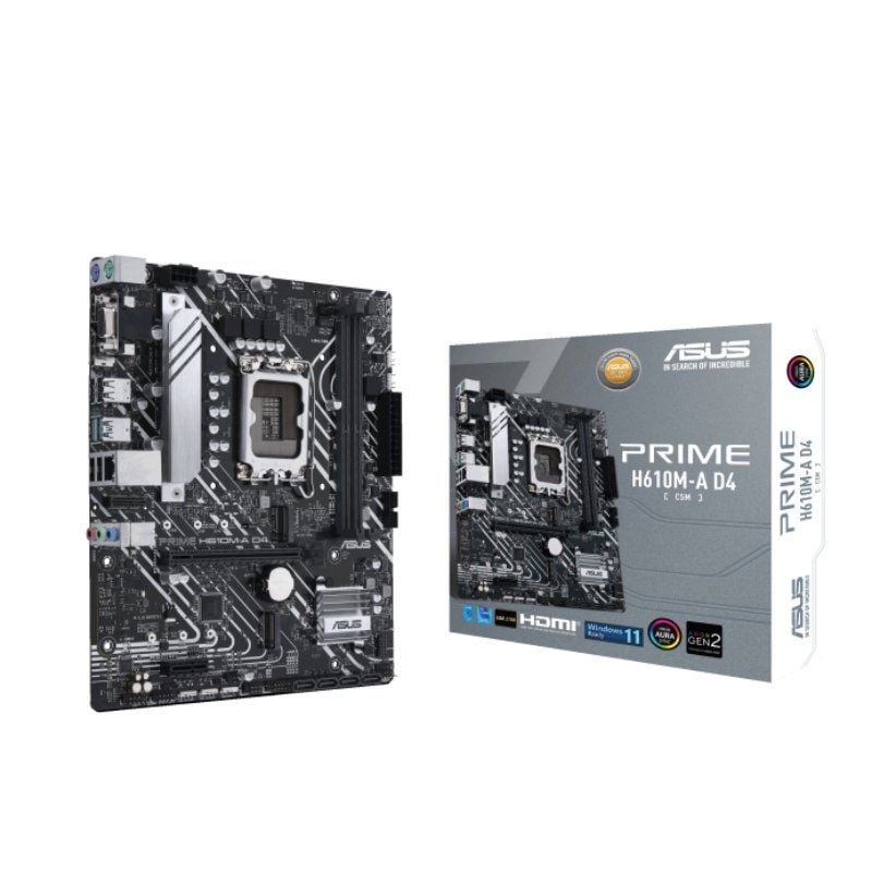 Placa-mãe Asus Prime H610m-a D4-csm / Socket 1700 / Micro ATX