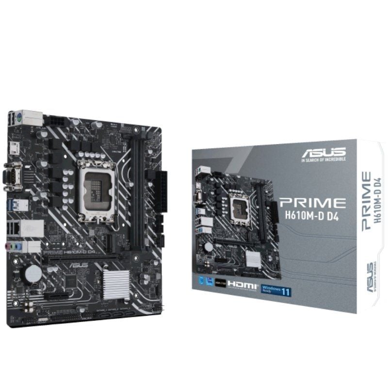 Placa-mãe Asus Prime H610m-d D4 / Socket 1700 / Micro ATX