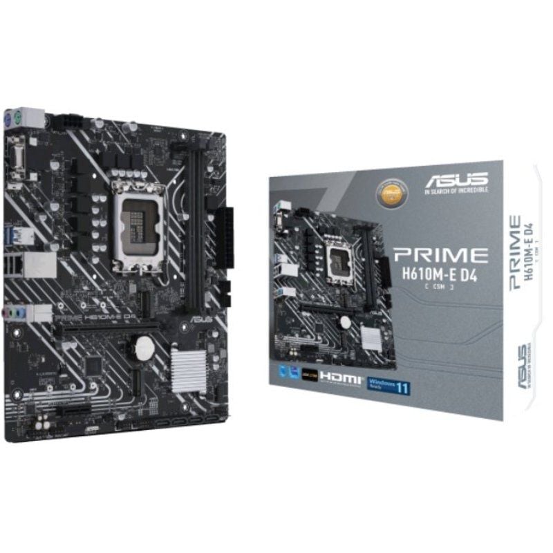 Placa-mãe Asus Prime H610m-e D4-csm / Socket 1700 / Micro ATX