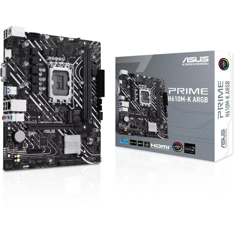 Placa-mãe Asus Prime H610m-k ARGB Socket 1700 / Micro ATX
