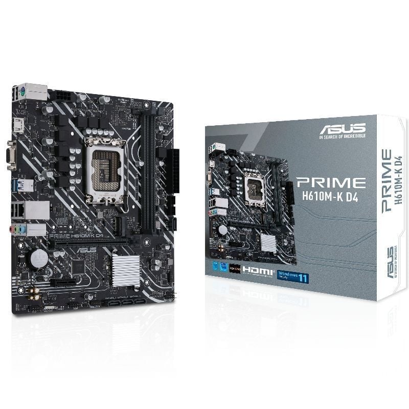 Placa-mãe Asus Prime H610m-k D4 / Socket 1700 / Micro ATX