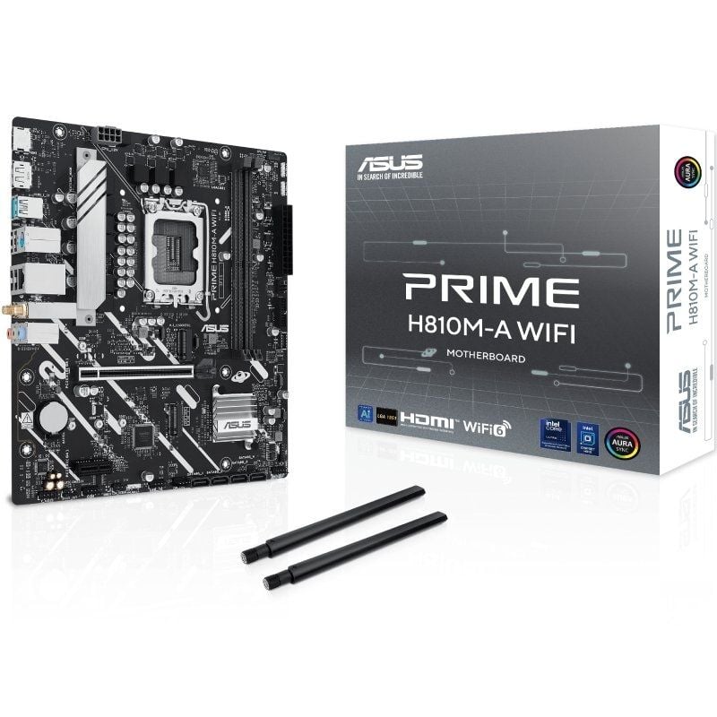 Placa-mãe Asus PRIME H810m-a WIFI Socket 1851 / DDR5 / PCIe 4.0 / Micro ATX
