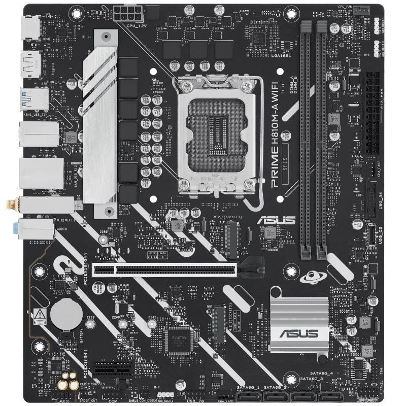 Placa-mãe Asus PRIME H810m-a WIFI Socket 1851 / DDR5 / PCIe 4.0 / Micro ATX