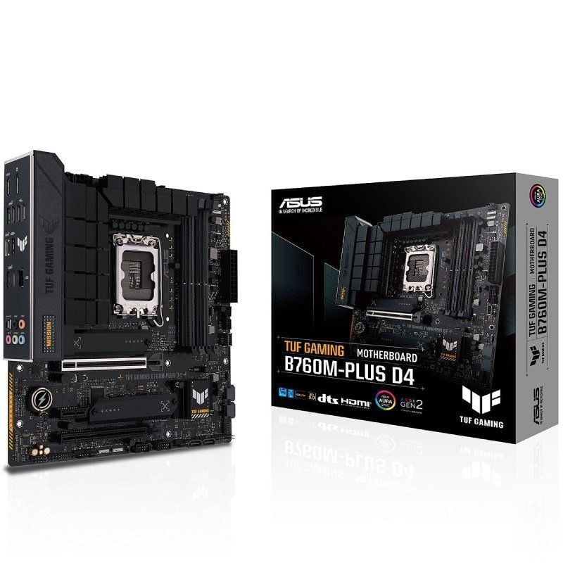 Placa-mãe Asus TUF GAMING B760m-plus D4 / Soquete 1700 / Micro ATX
