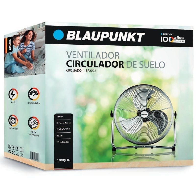 Blaupunkt BP2022 Ventilador de Chão Industrial BP2022 / 110W / 3 Pás 46cm / 3 Velocidades