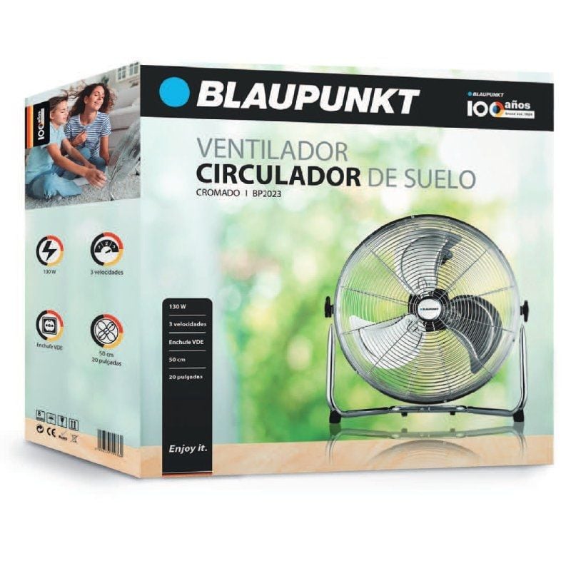 Ventilador de Chão Industrial Blaupunkt BP2023 / 130W / Lâminas 50cm / 3 Velocidades