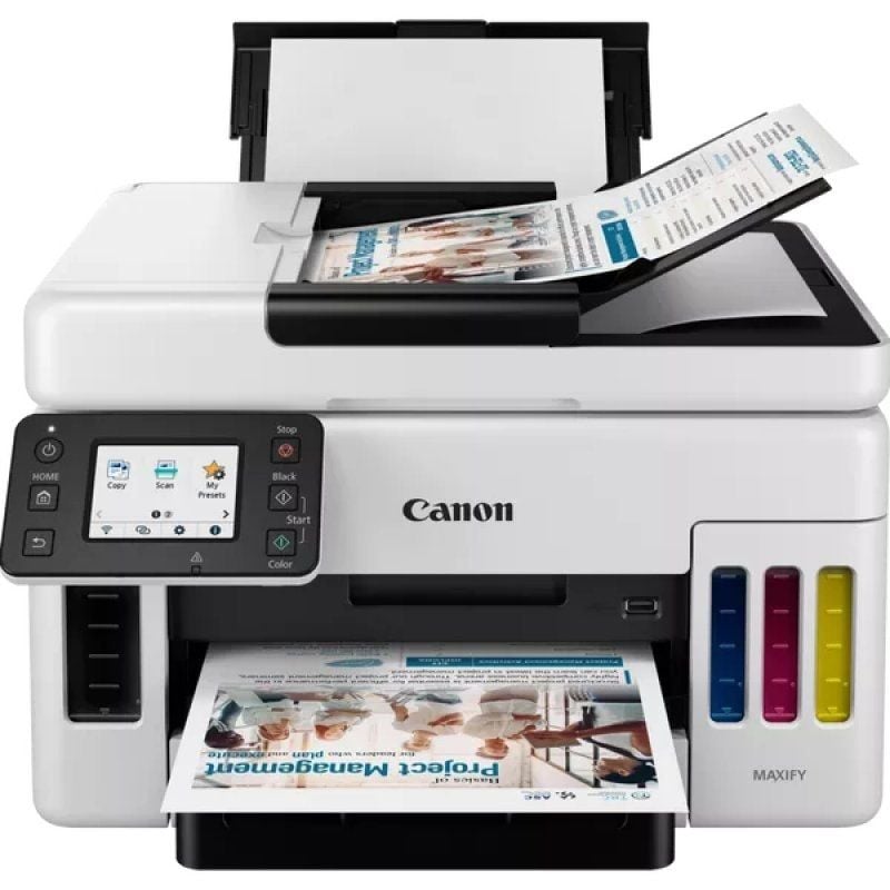 Multifunções Recarregável Canon MAXIFY GX6050 Megatank Wifi / Duplex / Branco