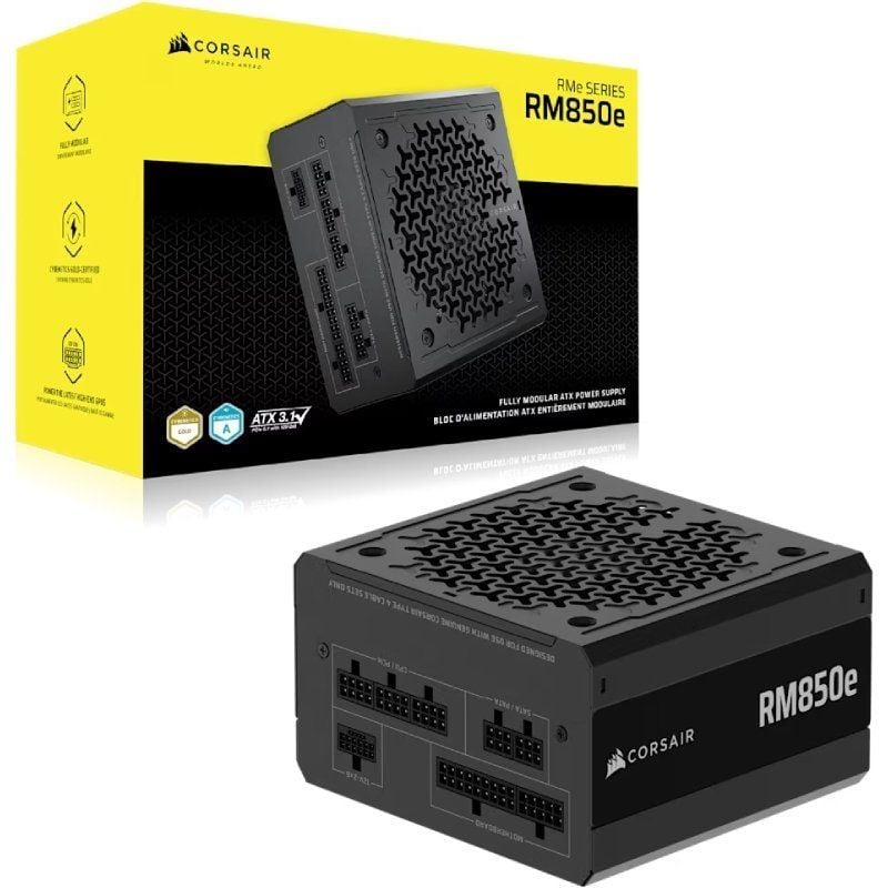 Fonte de Alimentação Corsair Rm850e / 850W / Ventilador de 12cm / Cybenetics Gold