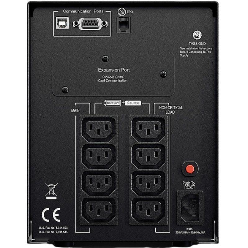 Cyberpower PR1500ELCD UPS Interactiva em Linha / 1500va-1350w / 8 Saídas / Formato Torre