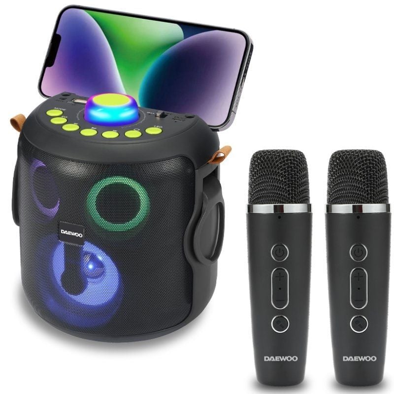 Coluna de Karaoke Bluetooth Daewoo DW3008 / 15W / 1.0