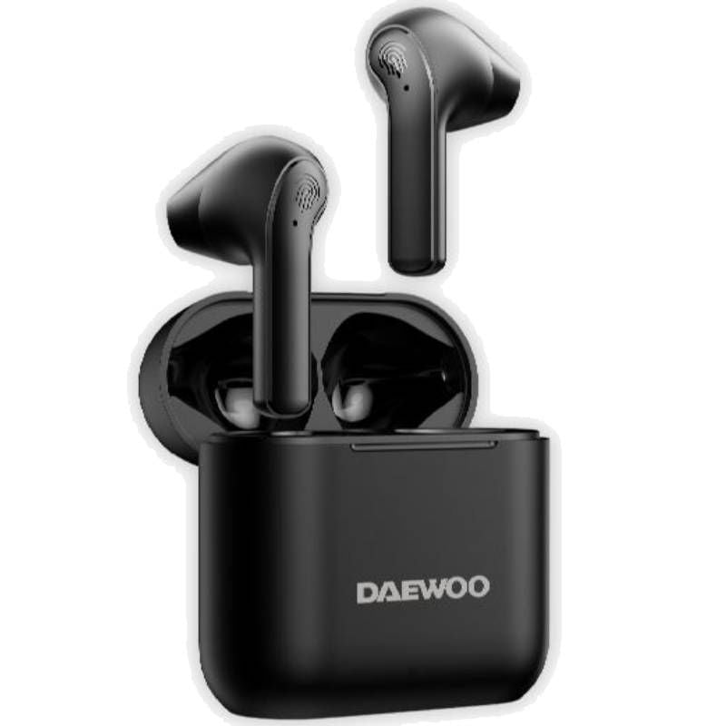Auscultadores Bluetooth Daewoo DW2020 com Estojo de Carregamento / Autonomia 5h / Preto