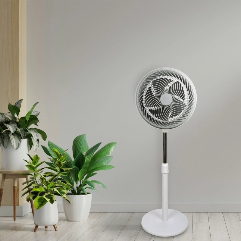 Daewoo DW9002 Ventilador de Chão / 90W / 5 Pás 30cm / 3 Velocidades