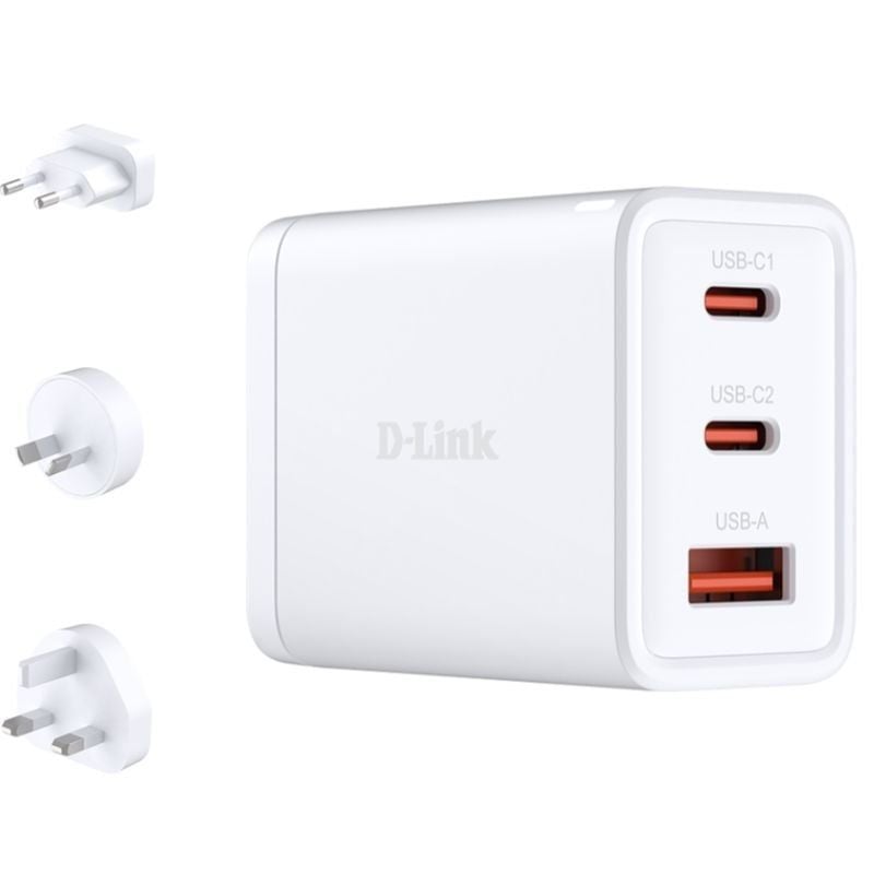 Carregador de Parede Gan D-link Dcp-651 / 2xusb Type-c / 1xusb / 65W