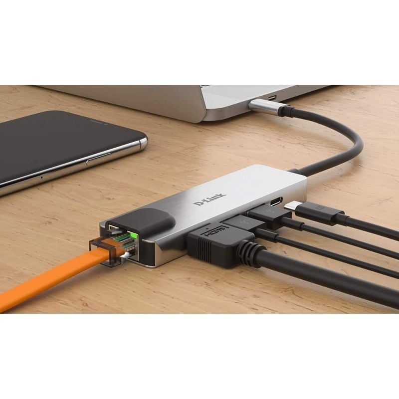 D-link Dub-m520 Estação de Ancoragem USB Tipo C / 2xusb / 1xusb Tipo C / 1xhdmi / 1xrj45 / 1xthunde…