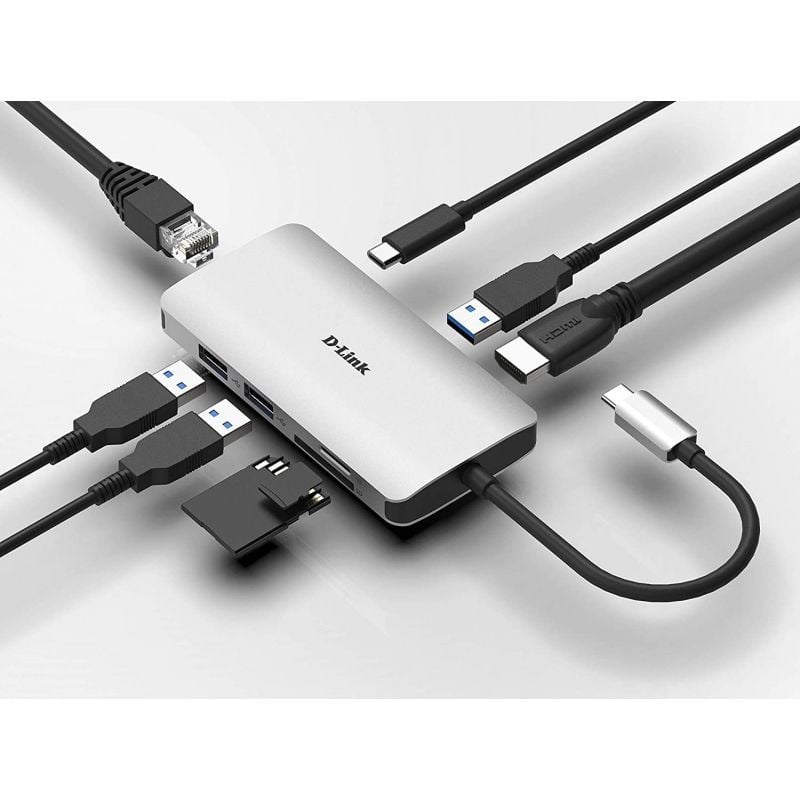 D-link Dub-m810 Estação de Ancoragem USB Tipo C / 3xusb / 1xusb Tipo C / 1xthunderbolt / 1xhdmi / 1…