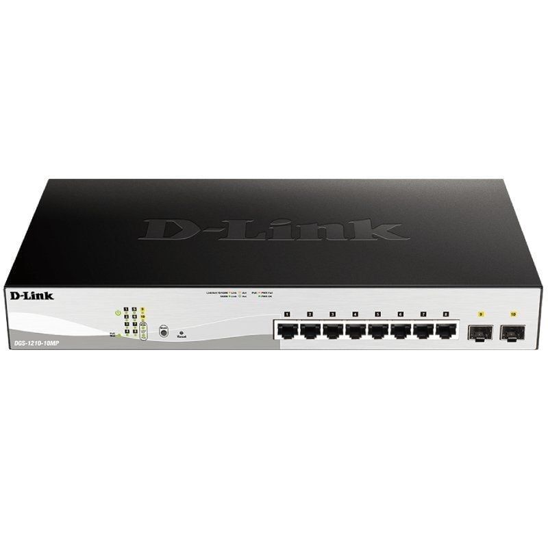 D-link Dgs-1210-10mp Switch Gerenciado 10 Portas / Rj-45 10 / 100 / 1000 / Poe / SFP