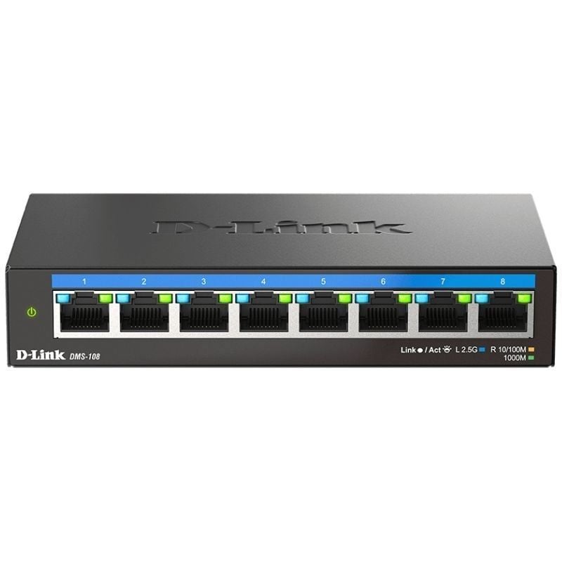 Switch D-link Dms-108 8 Portas / Rj-45 10 / 100 / 1000 / 2.5gb