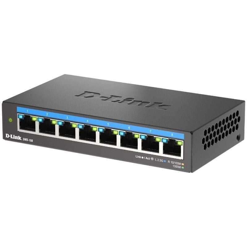 Switch D-link Dms-108 8 Portas / Rj-45 10 / 100 / 1000 / 2.5gb