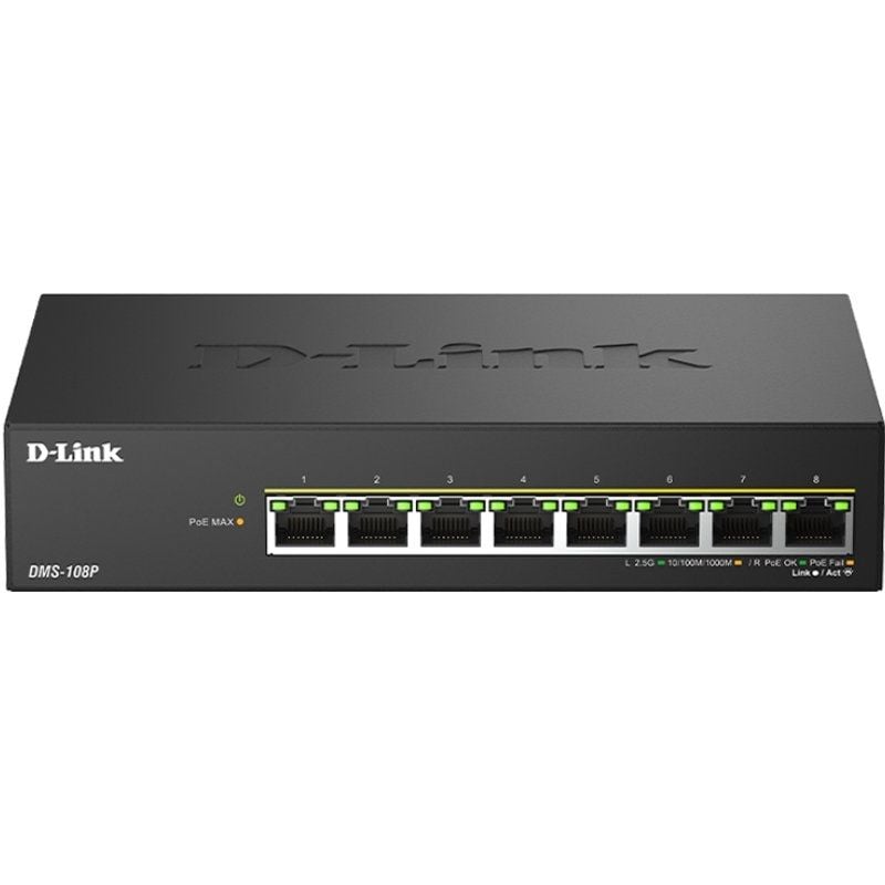 Switch D-link Dms-108p / e 8 Portas / Rj-45 Gigabit 10 / 100 / 1000 Poe