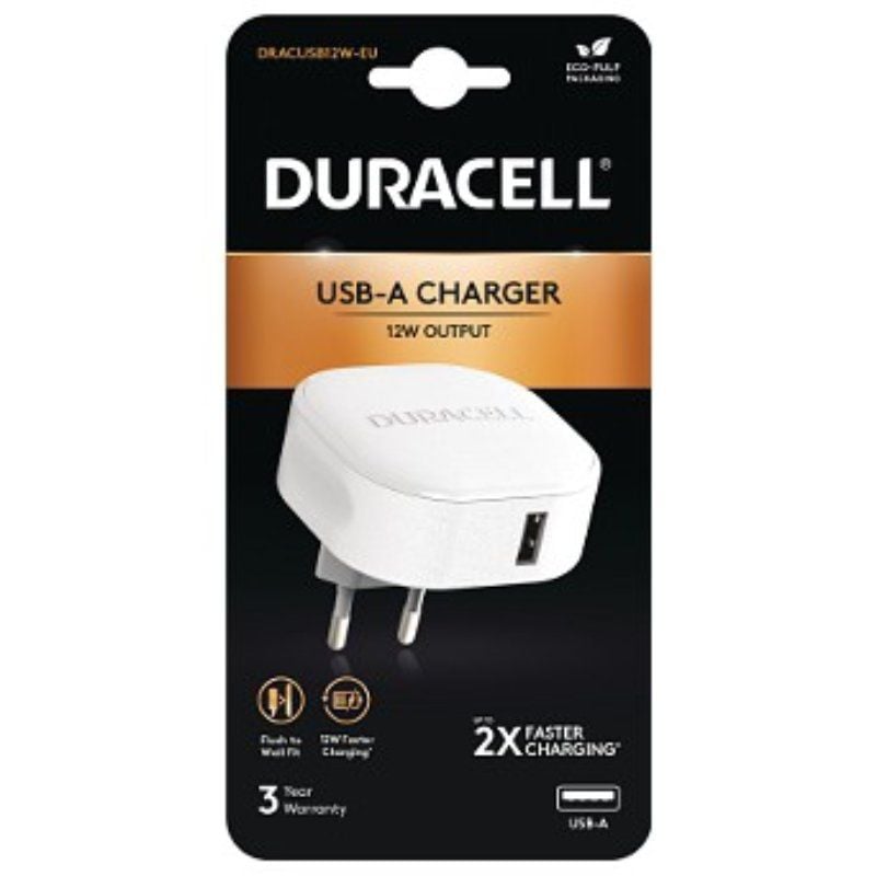 Carregador de Parede Duracell Dracusb12w-uk / 1xusb / 2.4a