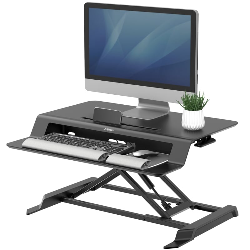 Suporte de Secretária Elevável Fellowes Sit-stand Lotus LT / Até 17 Kg / Preto