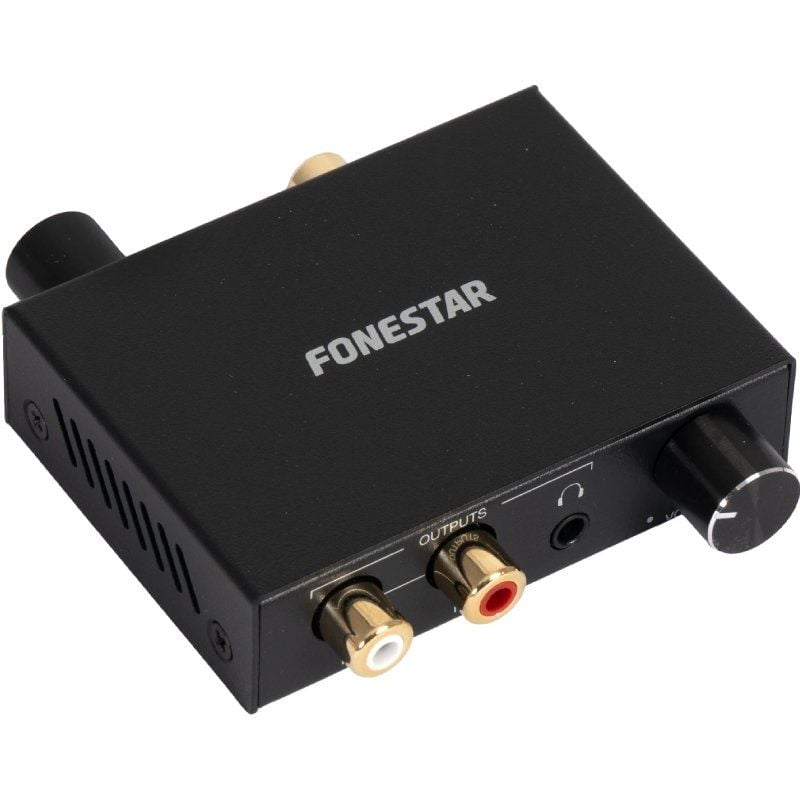 Conversor de Áudio Fonestar Fo-42dav / Entrada Toslink e RCA / Saída 2x RCA / 1x Jack 3.5