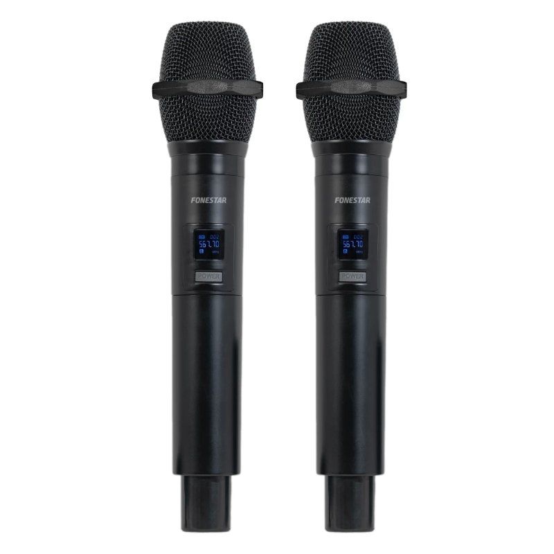 Fonestar Sonair-2m Microfone sem Fios UHF de Mão Duplo / Inclui Recetor