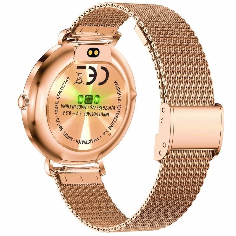 Forever Smartwatch Lucca Sb-370 / Notificações / Ritmo Cardíaco / Ouro Rosa / Inclui Bracelete Salp…