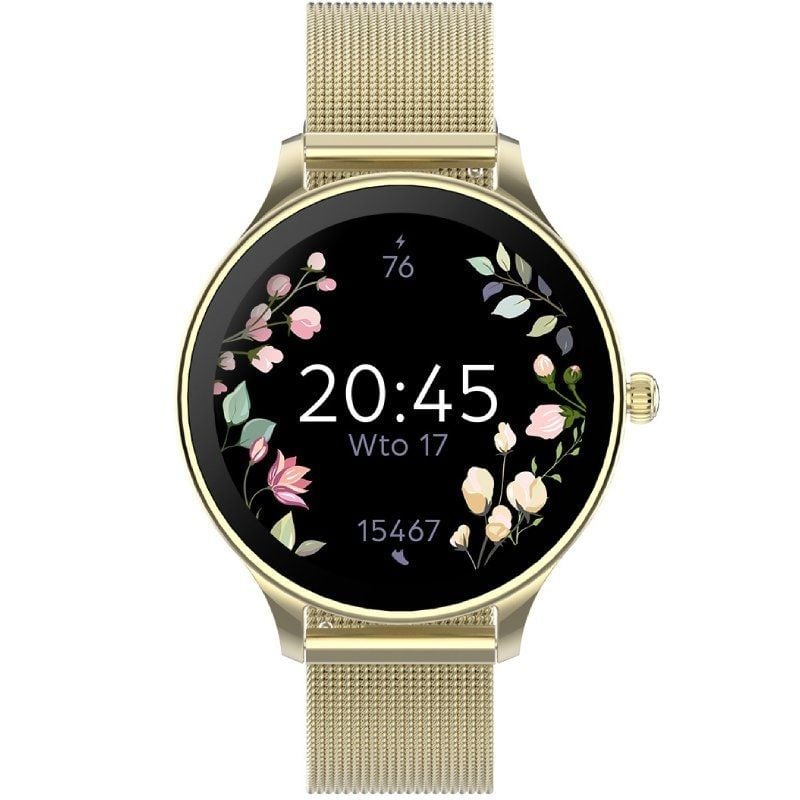 Smartwatch Forever Velora Sb-306 / Notificações / Ritmo Cardíaco / Ouro