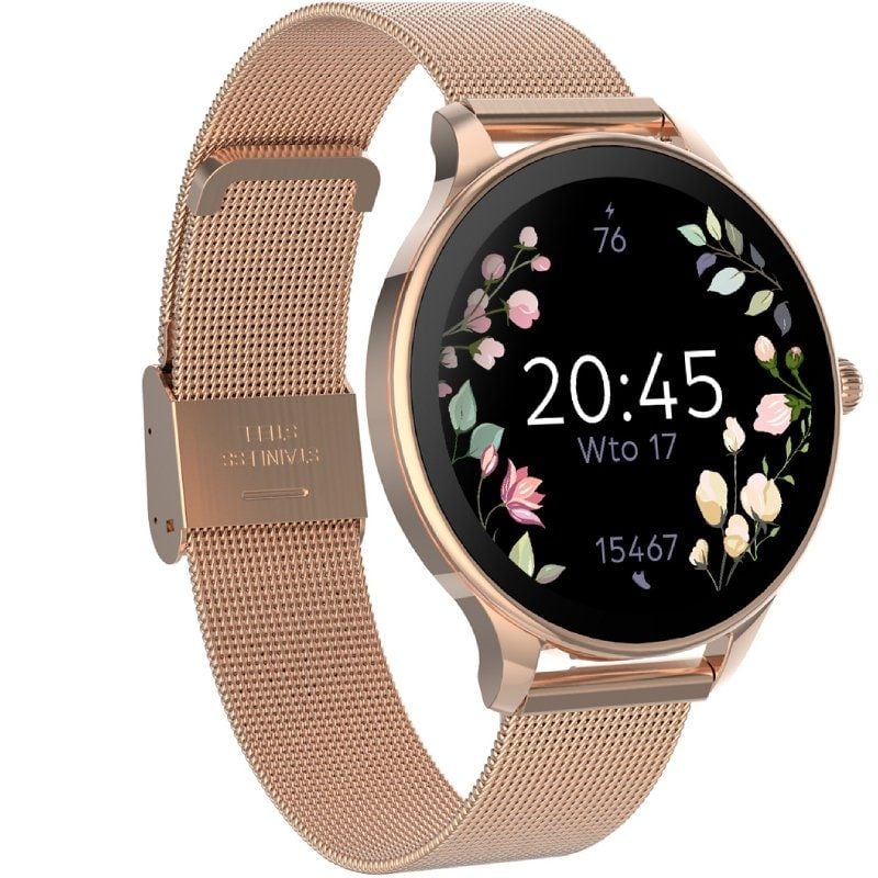Smartwatch Forever Velora Sb-306 / Notificações / Ritmo Cardíaco / Ouro Rosa
