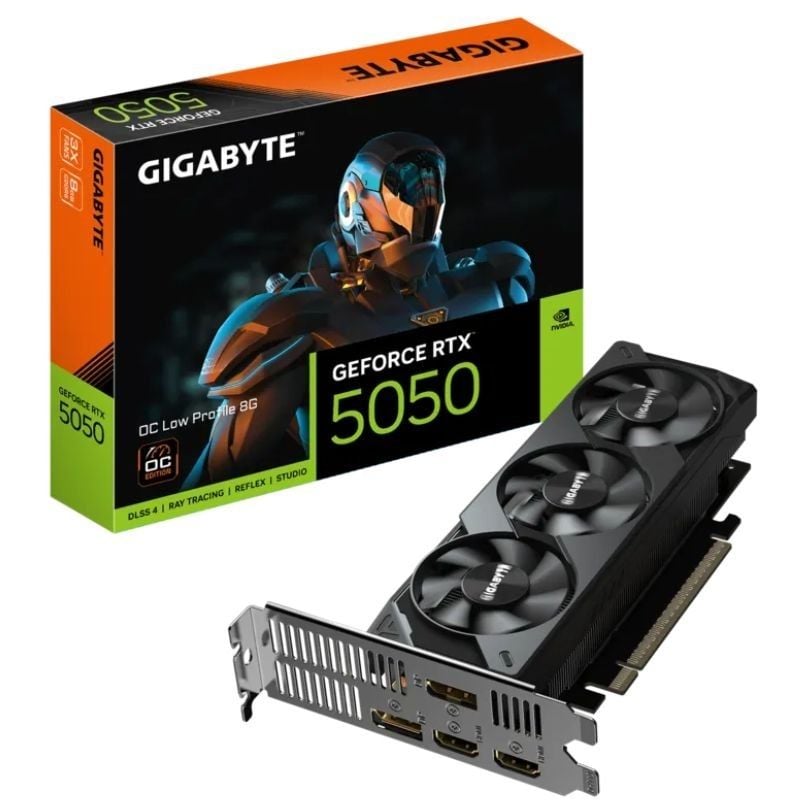 Placa Gráfica Gigabyte Geforce RTX 5050 OC de Baixo Perfil / 8GB GDDR6 / Compatível com Baixo Perfil