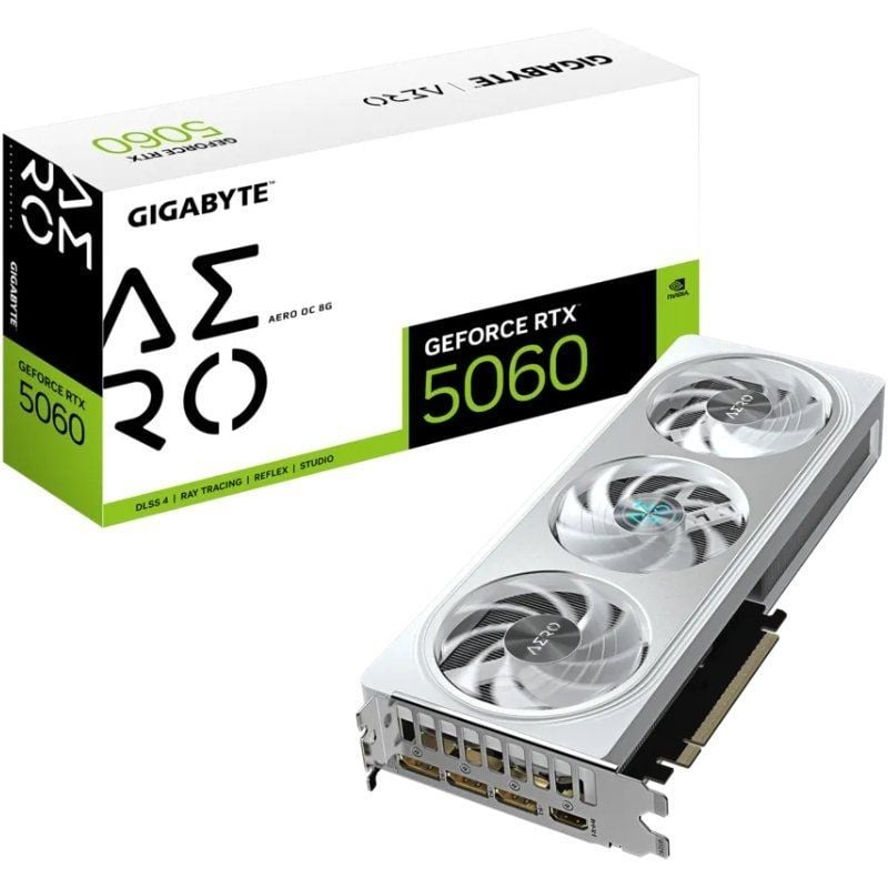 Placa Gráfica Gigabyte Geforce RTX 5060 Aero OC / 8GB GDDR7