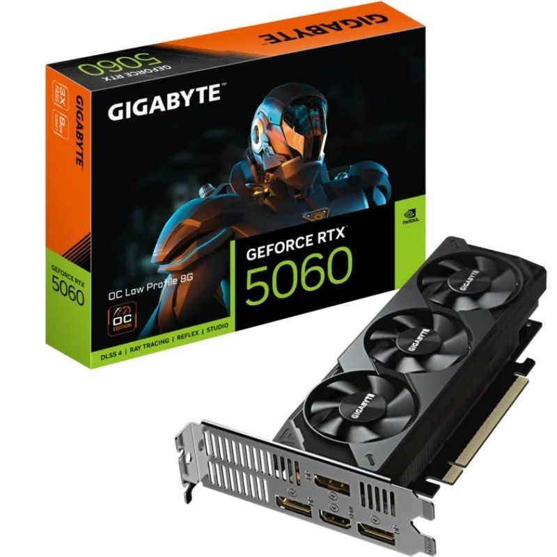 Placa Gráfica Gigabyte Geforce RTX 5060 OC de Baixo Perfil / 8GB GDDR7
