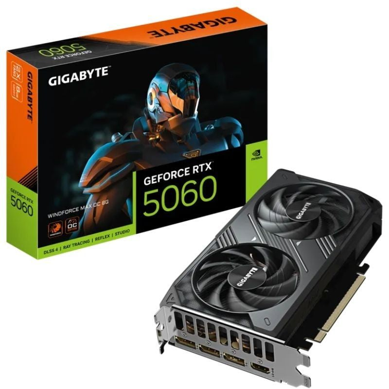Placa Gráfica Gigabyte Geforce RTX 5060 Windforce Max OC / 8GB GDDR7
