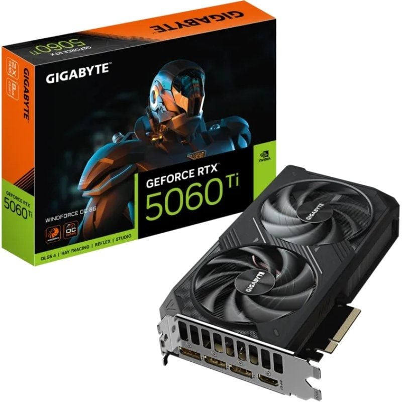 Placa Gráfica Gigabyte Geforce RTX 5060 Ti Windforce OC / 8 GB GDDR7