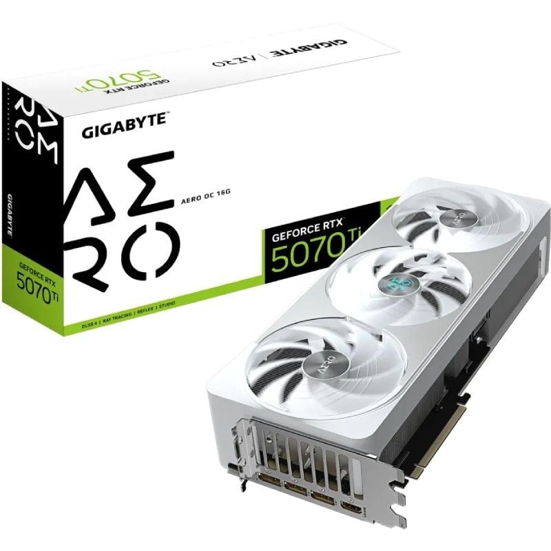 Placa Gráfica Gigabyte Geforce RTX 5070ti AERO OC / 16GB GDDR7