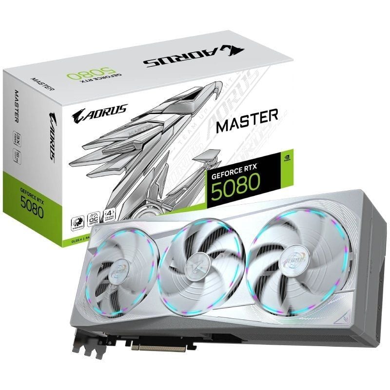 Placa Gráfica Gigabyte AORUS Geforce RTX 5080 MASTER ICE / 16GB GDDR7