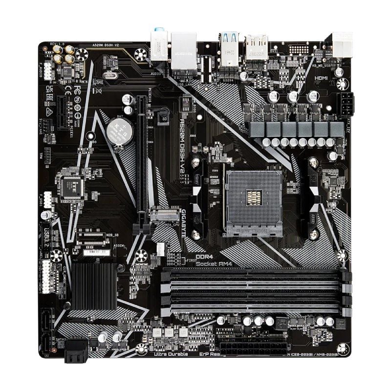 Placa-mãe Gigabyte A520M DS3H V2 Socket AM4 / Micro ATX