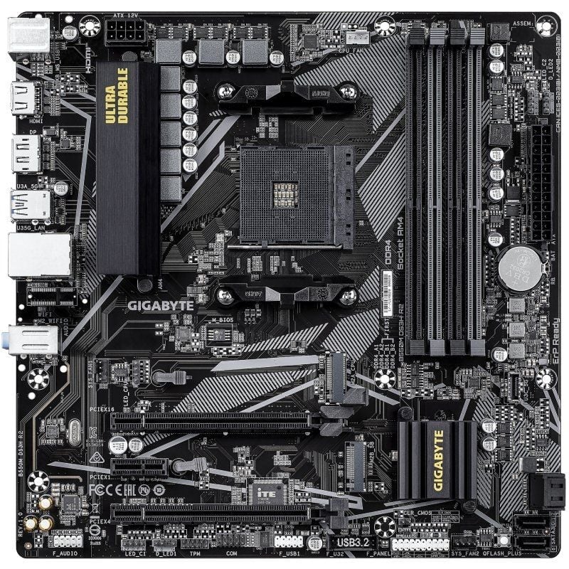 Gigabyte B550M DS3H R2 Socket AM4 / DDR4 / PCIe 4.0 / Placa-mãe Micro ATX