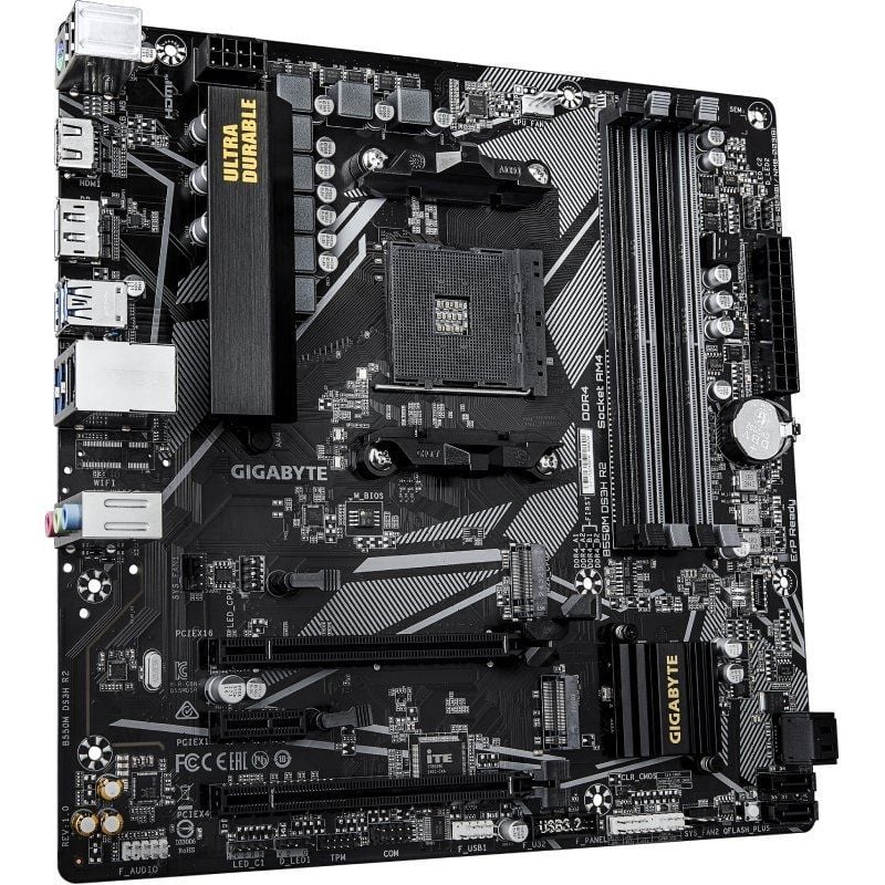 Gigabyte B550M DS3H R2 Socket AM4 / DDR4 / PCIe 4.0 / Placa-mãe Micro ATX