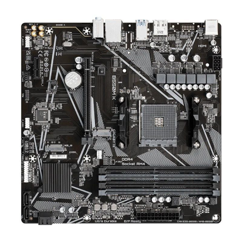 Placa-mãe Gigabyte B550M K Socket AM4 / Micro ATX