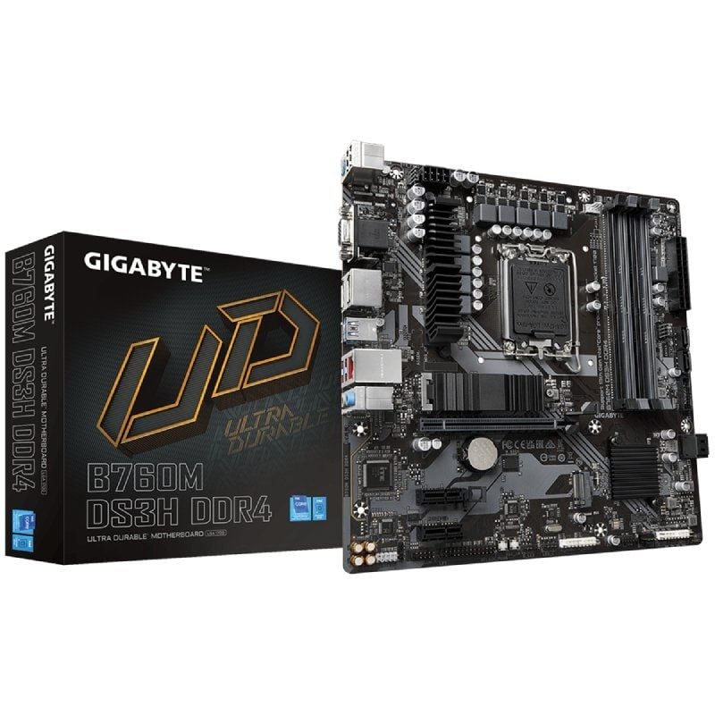 Placa-mãe Gigabyte B760M DS3H DDR4 Socket 1700 / Micro ATX