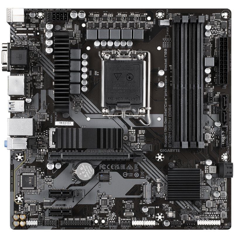 Placa-mãe Gigabyte B760M DS3H DDR4 Socket 1700 / Micro ATX