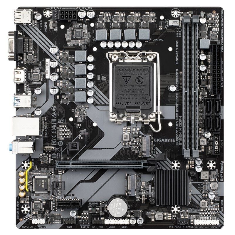 Placa-mãe Gigabyte B760M H DDR4 Socket 1700 / Micro ATX
