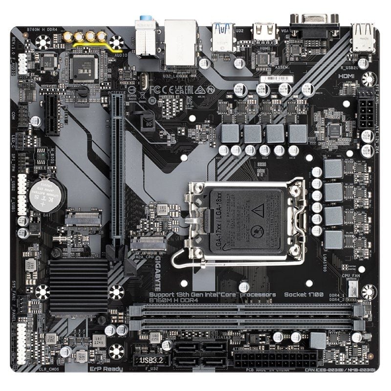 Placa-mãe Gigabyte B760M H DDR4 Socket 1700 / Micro ATX