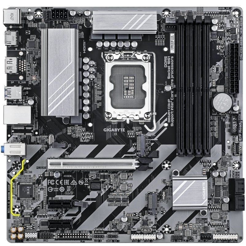 Gigabyte B860M DS3H Socket 1851 / DDR5 / PCIe 5.0 / Placa-mãe Micro ATX