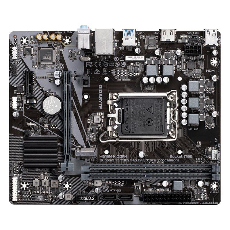 Placa-mãe Gigabyte H610M K DDR4 Socket 1700 / Micro ATX