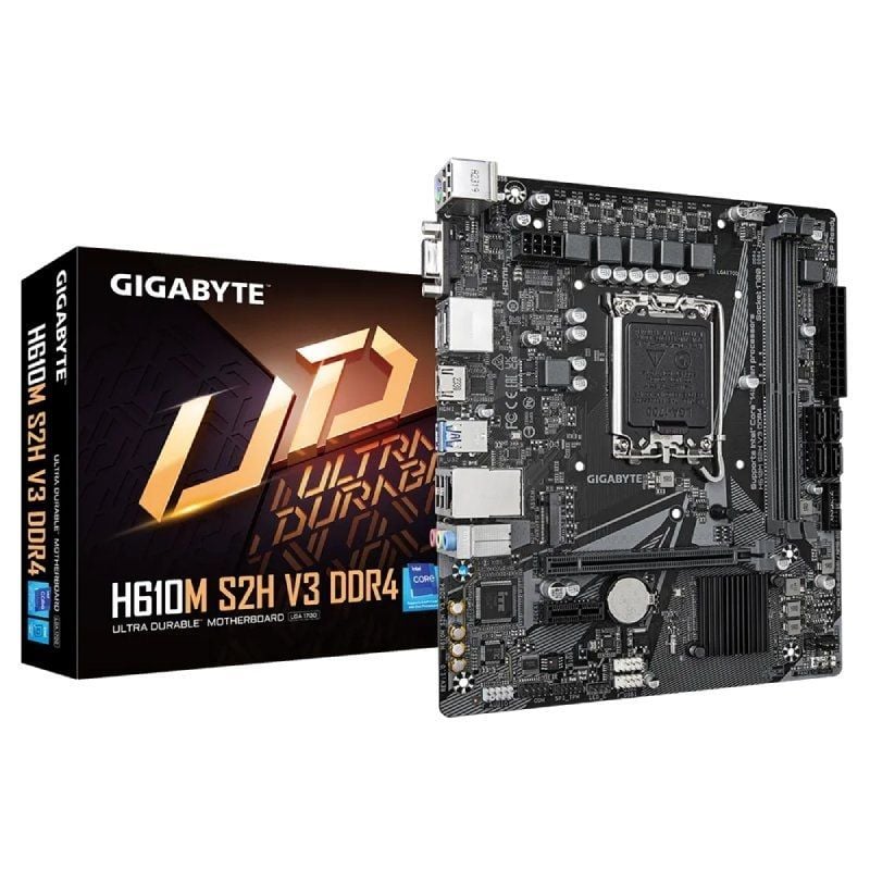 Placa-mãe Gigabyte H610M S2H V3 DDR4 Socket 1700 / Micro ATX
