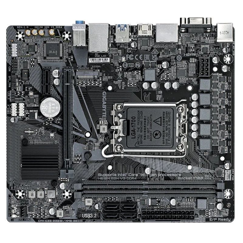 Placa-mãe Gigabyte H610M S2H V3 DDR4 Socket 1700 / Micro ATX