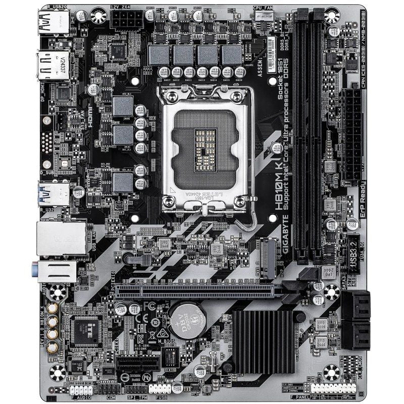 Gigabyte H810M K Socket 1851 / DDR5 / PCIe 4.0 / Placa-mãe Micro ATX